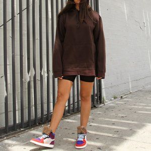 BROWN color Oversize Hoodie NEW
